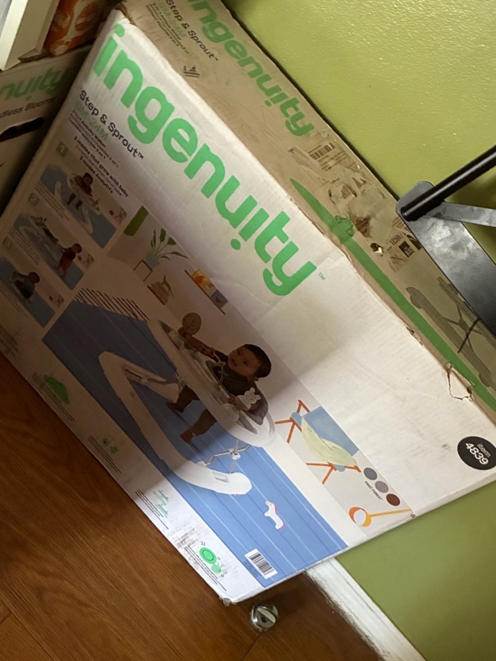 Step & Sprout Baby Activity Center - White and Green